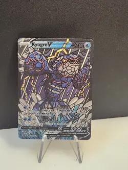 Kyogre CUSTOM Stained Glass Holo Van Gogh Shiny Pokemon Card For Display Only - Image 2