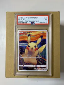 PSA 7 Pikachu 288/ SM-P Munch Scream Promo Japanese Pokemon Card - Image 1