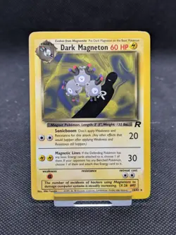 Pokemon Card Dark Magneton 28/82 Non Holo Rare Team Rocket Set WOTC LP-NM - Image 1