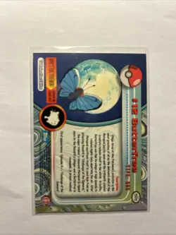 1999 Pokemon Topps BUTTERFREE #12 BLUE LOGO TV Animation Series 1 Near Mint Card - Image 2