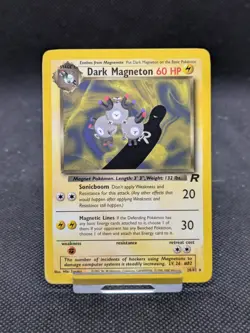 Pokemon Card Dark Magneton 28/82 Non Holo Rare Team Rocket Set WOTC NM - Image 1