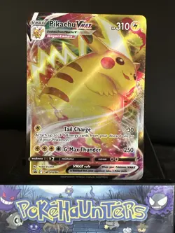 Pokemon Card PIKACHU VMAX Swsh286 STANDARD SIZE Black Star Promo Near Mint - Image 1