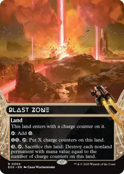 Blast Zone 0002 ~ Borderless Stella Sights Rare NM MTG Edge of Eternities - Image 1