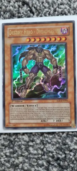 Destiny Hero - Dreadmaster - Yugioh TCC - Ultra Rare - LP - 1st Ed - Free UK P&P - Image 2