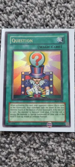Question - Yugioh TCC - Ultra Rare - LP - Unlimited Edition - Free UK P&P - Image 1