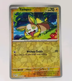 Pokemon Temporal Forces - Yamper 058/162 Reverse Holo - Scarlet & Violet - Image 1