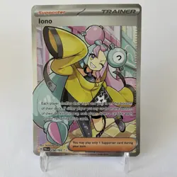 Iono 254/193 Paldea Evolved Full Art Trainer Ultra Rare Pokemon TCG NM+ - Image 1