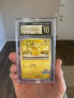 CGC Pristine 10 Pikachu Illustration Contest Winner 2024 Japanese Pokemon #242 - Image 1