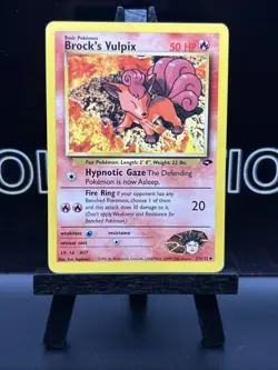 Brock's Vulpix 37/132 Gym Challenge Regular Uncommon Pokemon TCG 2000 LP - Image 2
