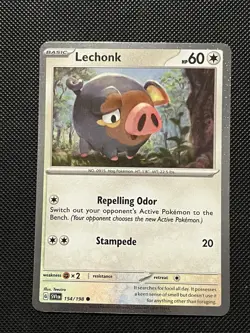 Pokemon Scarlet & Violet PROMO - Lechonk - 154/162 - COSMOS Holo Rare - M/NM - Image 2