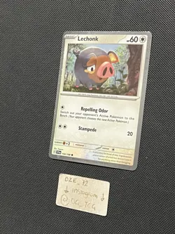 Pokemon Scarlet & Violet PROMO - Lechonk - 154/162 - COSMOS Holo Rare - M/NM - Image 4