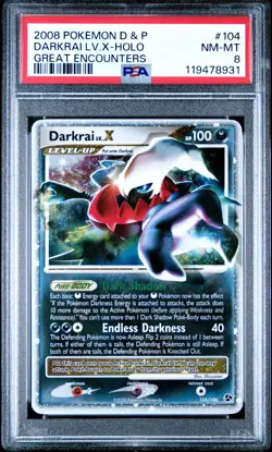 POKEMON GREAT ENCOUNTERS DARKRAI LV X #104 ULTRA RARE PSA 8 NM #119478931 - Image 1