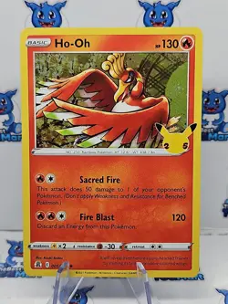 Pokemon Ho-Oh Celebrations 001/025 Holo NM - Image 1