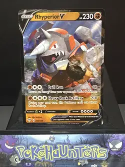 Pokemon Card Rhyperior V 095/189 Darkness Ablaze Ultra Rare Holo Near Mint - Image 1