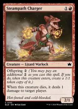 Steampath Charger, Bloomburrow, MTG, Common Card, 0153 - Image 1