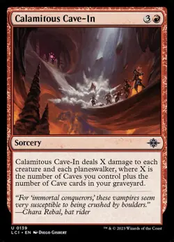 Calamitous Cave-In, The Lost Caverns of Ixalan, MTG, Uncommon Card, 0139 - Image 1