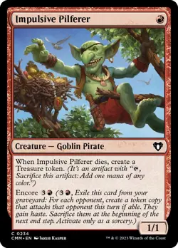 Impulsive Pilferer, Commander Masters, MTG, Common Card, 0234 - Image 1