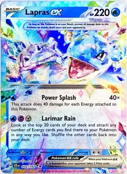 Lapras ex 032/142 Ultra Rare Holo Pokemon Card TCG 2024 S&V Stellar Crown NM+ - Image 1