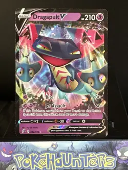 Pokemon Card Dragapult V 092/192 Rebel Clash Holo Ultra Rare NM - Image 1