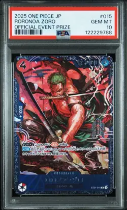 PSA 10 Roronoa Zoro Flagship Promo ST21-015 2025 ONE PIECE Card Japanese - Image 1