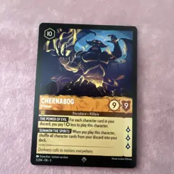 3/204 CHERNABOG EVILDOER INTO THE INKLANDS SUPER RARE DISNEY LORCANA CARD - Image 2