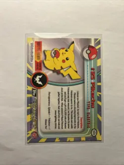 PIKACHU #25 - BLACK Logo TV Animation Edition SERIES 1 - TOPPS POKEMON CARD - Image 2