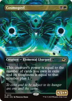 Cosmogoyf 0313 ~ Borderless Foil Rare NM MTG Edge of Eternities - Image 1