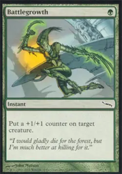Battlegrowth -Foil Medium Play MTG Mirrodin - Image 1