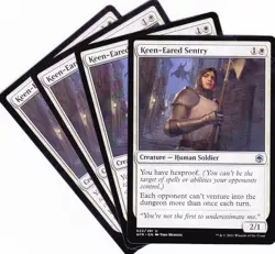 4X ADVENTURES IN THE FORGOTTEN REALMS..KEEN-EARED SENTRY..MTG..NRMT NP..UNCOMMON - Image 1