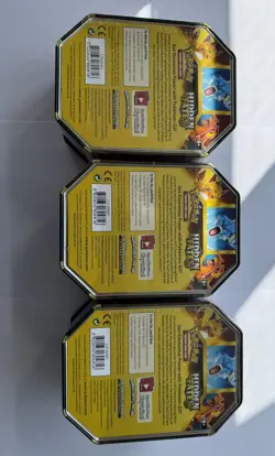 Pokemon Hidden Fates Tins Set Of 3 Charizard, Raichu, Gyarados - Image 2