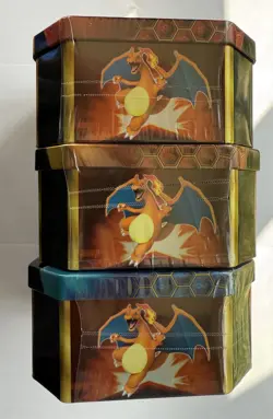 Pokemon Hidden Fates Tins Set Of 3 Charizard, Raichu, Gyarados - Image 4