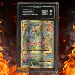 Pokemon XY Evolutions MEGA CHARIZARD EX Ultra Rare Gold TAG 9 101/108 - Image 1