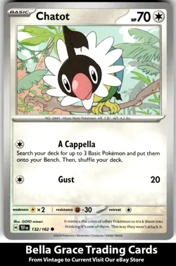 Chatot #132/162 SV05: Temporal Forces Pokemon Common - Image 1
