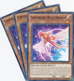 3x YUGIOH..CONVERGING WILLS DRAGON..DAMA-EN001..NM/MT/NP..1ST EDITION..COMMON - Image 1