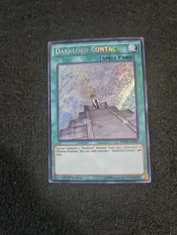 Yugioh! Darklord Contact DESO-EN035 1st Edition Secret Rare - Image 1