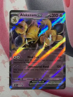 Pokemon 151 Promo Alakazam ex 050 Error No Star Pattern - Image 1