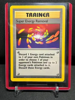 Super Energy Removal Trainer 79/102 Rare Pokemon 1999 Unlimited Base Set LP - Image 1