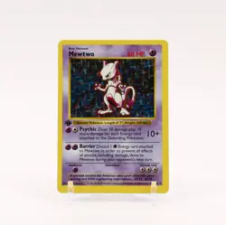 Mewtwo - 10/102 Base Set 1st Edition Shadowless Holo Rare Pokemon - MP - Image 1
