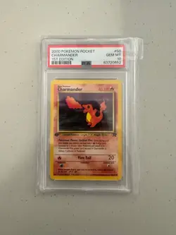 2000 Pokemon Team Rocket 1st edition Rocket Charmander #50 PSA 10 Gem Mint - Image 1