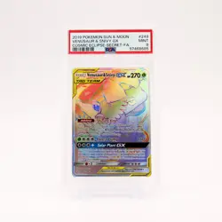 Venusaur & Snivy GX - 249/236 PSA 9 Cosmic Eclipse Rainbow Pokemon - MINT - Image 1