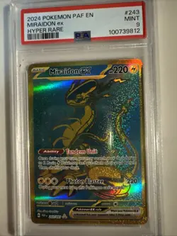 Pokemon TCG Miraidon ex Scarlet & Violet: Paldean Fates 243/91 Hyper Rare PSA 9 - Image 1