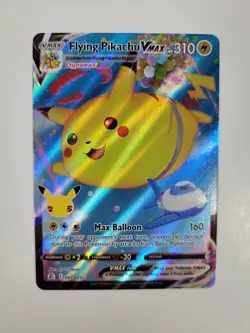 Pokemon TCG 25th Celebrations 007/025 Flying Pikachu VMAX Card Mint Rare Holo - Image 3
