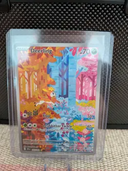 Pokemon Deerling TCG Scarlet & Violet Temporal Forces Holo Card 165/162 IR - Image 1