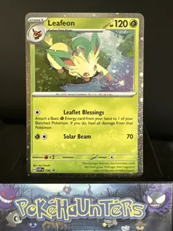 Pokemon Card Leafeon SVP 170 Prismatic Evolutions Black Star Promo NM - Image 1