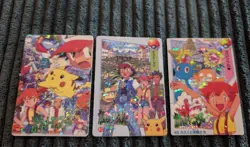 Misty & Pokemon Prism Glitter Vending Card + Brock Ash Misty & Professor Oak! - Image 1