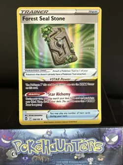 Pokemon Card Forest Seal Stone 156/195 Silver Tempest Holo Rare L/P - Image 1