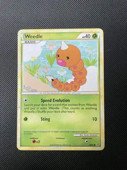 Pokemon Card Weedle Unleashed Common 69/95 LP - Image 1