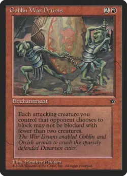 MTG - Goblin War Drums (Hudson) - Fallen Empires - X1 - (NM) - - Image 1