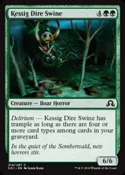 Kessig Dire Swine -Foil Light Play MTG Shadows Over Innistrad - Image 1