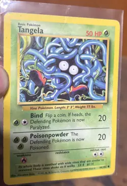 Tangela 66/102 - Common 1999 English Base Set Pokemon Card - Lightly Played - Image 3